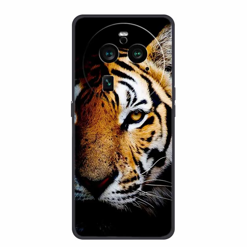 Para OPPO Find X6 X6Pro 5G fundas suaves de silicona TPU lobo León fundas para OPPO Find X6 5G fundas de teléfono gato dibujos animados Coque parachoques - imagen 4
