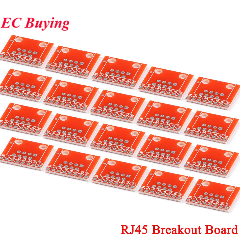Módulo de placa de ruptura RJ45, placa adaptadora DIP, conector Ethernet, electrónica DIY para Arduino, Modular portátil, 20 piezas/1 ud.