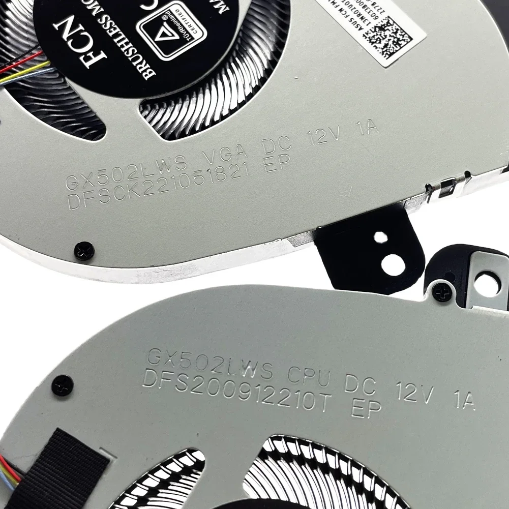 Ventilador de repuesto para ASUS ROG Zephyrus GU502LWS GU502LV GU502LW CPU y GPU juego de ventilador de refrigeración DC12V 1A - imagen 5