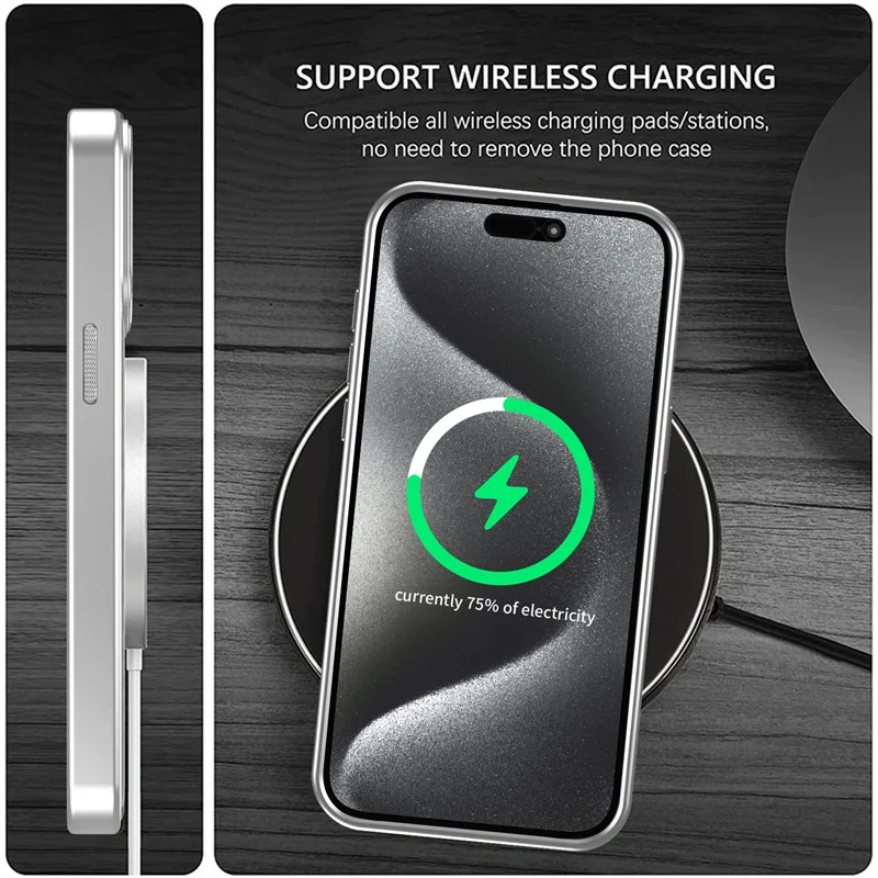 Funda de teléfono con revestimiento de textura de fibra de carbono magnética para iPhone 12, 13, 14, 15 16 Pro Max Plus, funda protectora Magsafe a prueba de golpes - imagen 2