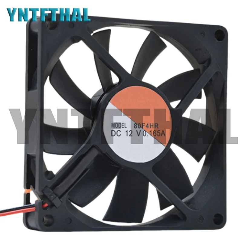 Nuevo 80F4HR DC 12V 0.165A 8015 8CM 80*80*15MM 2 cables ventilador de refrigeración de volumen Gale - imagen 2