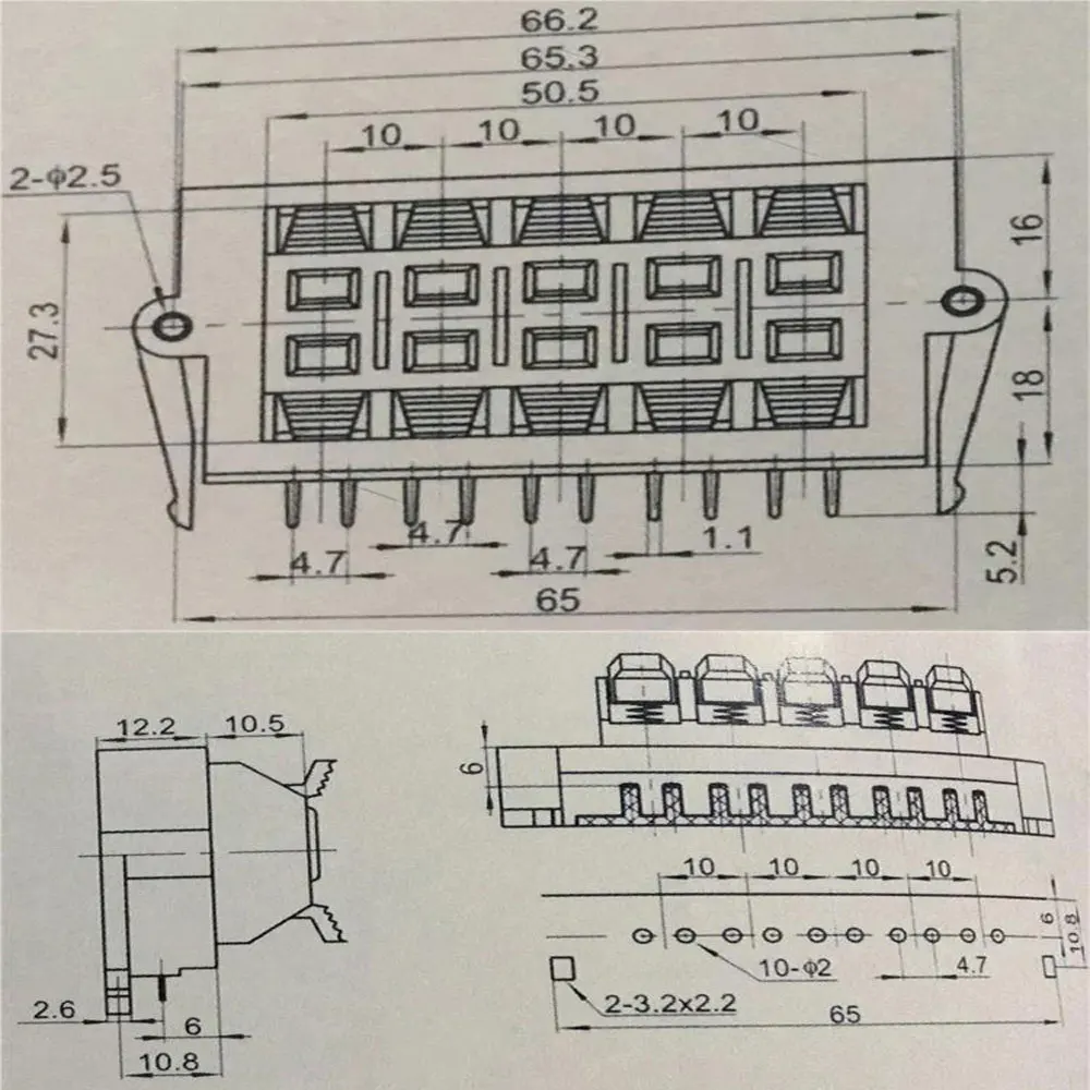Abrazadera de conexión de 10 bits, abrazadera de cableado de Audio de alta calidad, abrazadera de prueba de abrazadera rápida, asiento de cableado externo cuadrado, WP10-11, 1/2/5 Uds. - imagen 2
