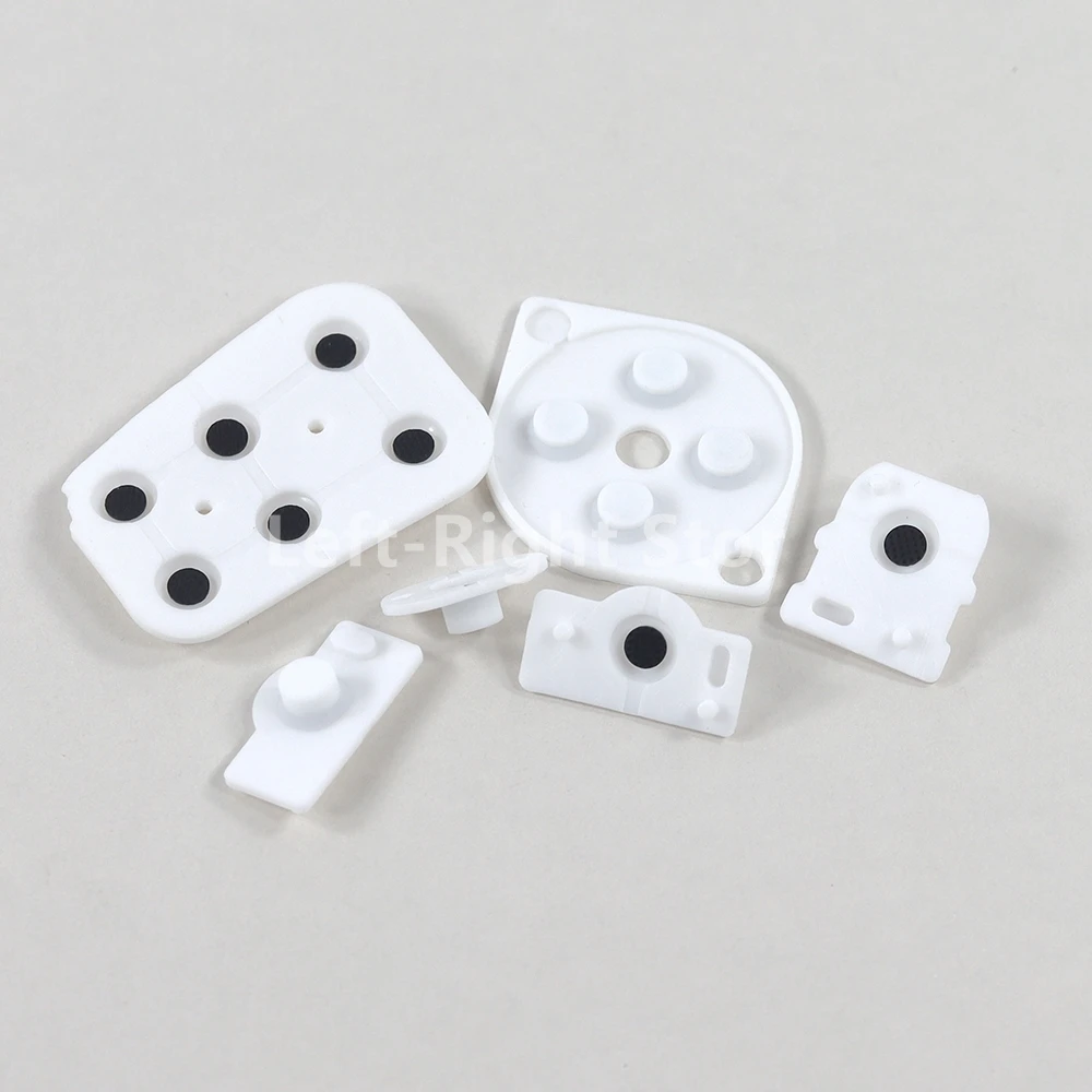 50 juegos de almohadillas de goma de silicona conductora de repuesto A B X Y D Pad botones para controlador Nintendo N64 Joy Pad botón conductor