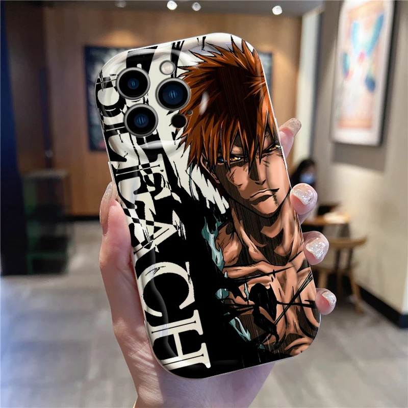 Bleach Cool Art Anime Comic para Apple iPhone 15 14 13 12 11 XS XR X Pro Max Plus Wave Oil Phone Case - imagen 2