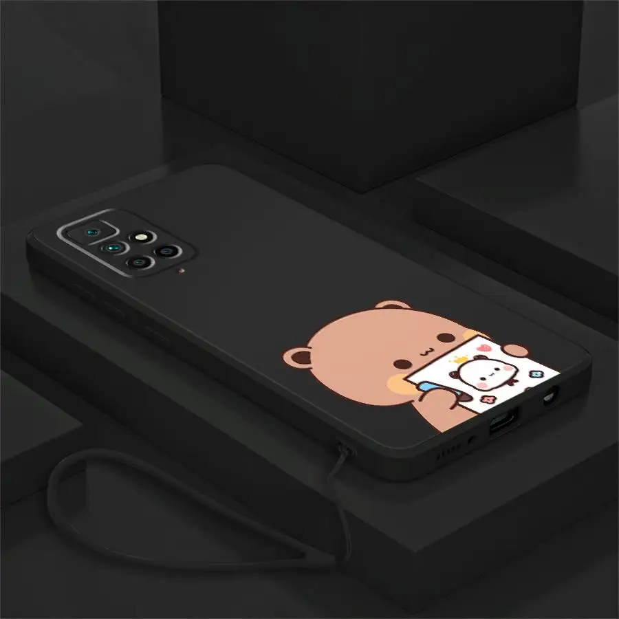 Funda de teléfono para Xiaomi Redmi K40 K60 A2 10 14C A1 A3x 13C 12C 9 8 funda suave dibujos animados pareja oso - imagen 5
