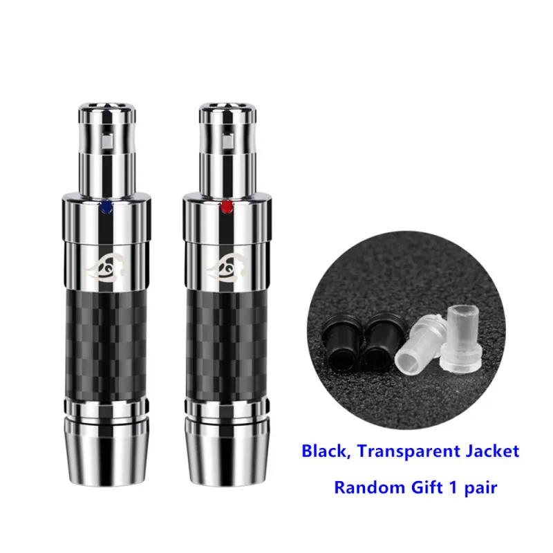 Conector de Audio HD800 HD800S HD820 D1000 Audiophile Hifi auriculares pines fibra de carbono rodio plateado auricular enchufe de soldadura