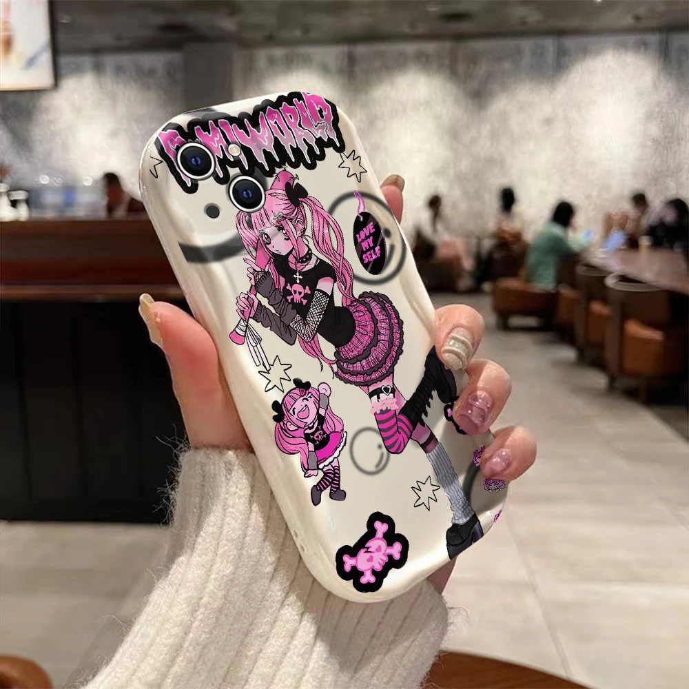 Yk2 Anime estrella chica Kawaii 3D onda caso para Samsung A73 A72 A71 A55 A54 A53 A35 A34 A33 A25 A24 A23 A15 A14 A13 A05 A04 A03 5G - imagen 3