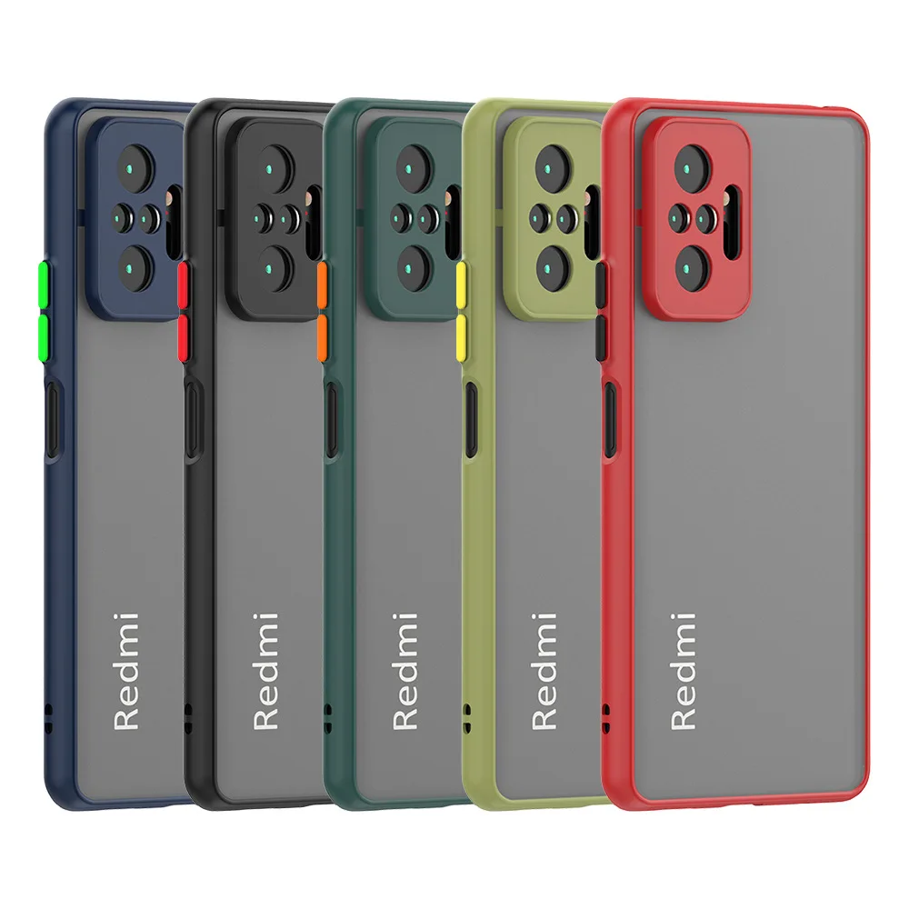 Funda de teléfono dura de silicona mate con sensación de piel para Xiaomi Redmi Note10 Pro Note 10 10s 11 11s 12s 12 Pro Plus 5G funda a prueba de golpes