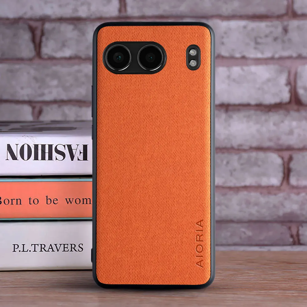 Funda de cuero textil para Oneplus Nord 4, TPU suave alrededor del borde trasero, cubierta protectora de material duro para Oneplus Nord 4 - imagen 5