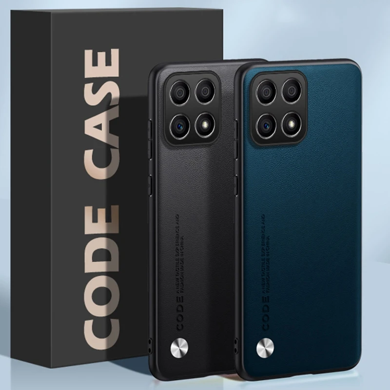 Funda de cuero PU de lujo para Honor X8A, funda trasera de silicona mate a prueba de golpes, funda de teléfono de protección completa para HonorX8A Coque - imagen 4