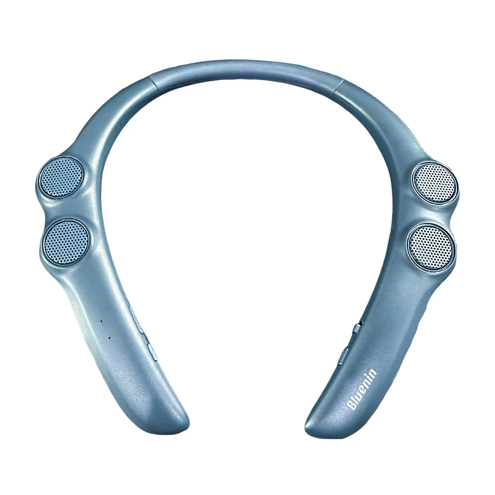 Altavoz estéreo inalámbrico con banda para el cuello, dispositivo resistente al agua IPX4, Compatible con Bluetooth 5,0, 15 horas de reproducción - imagen 3