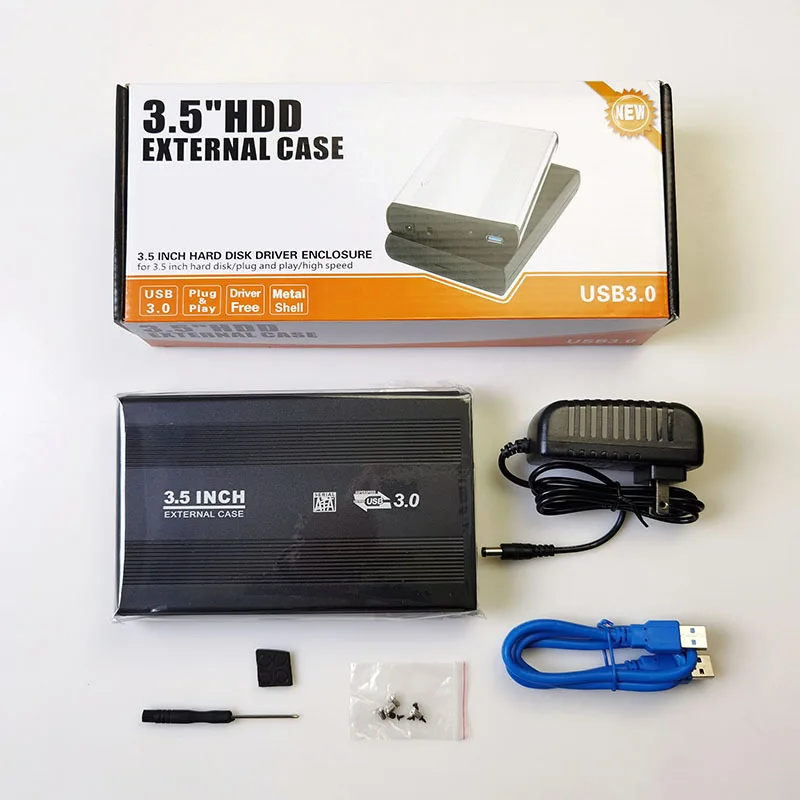 Caja de disco duro externo USB 3,0 SATA de 3,5 pulgadas, caja de almacenamiento externa tipo C, compatible con disco duro - imagen 4