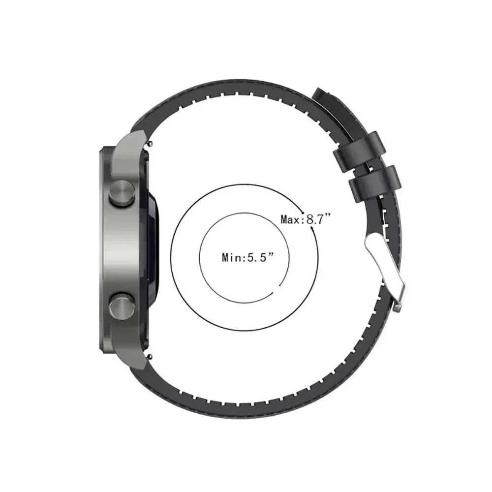 Correa de reloj de cuero y silicona de 22mm para pulsera Huami Amazfit BALANCE/Cheetah Pro Amazfit GTR 4 3 2e 47mm Bip 5 bandas de repuesto - imagen 4