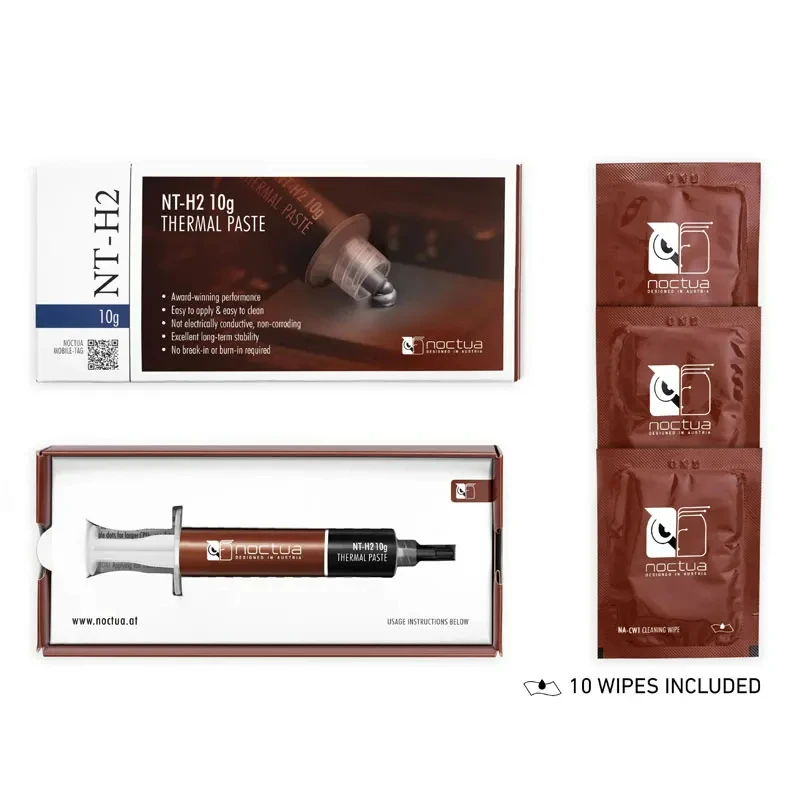 Noctua NT-H1 NT-H2 3,5g 10g pasta de grasa conductora térmica para gráficos de portátiles CPU grasa conductora térmica radiador de chasis - imagen 3