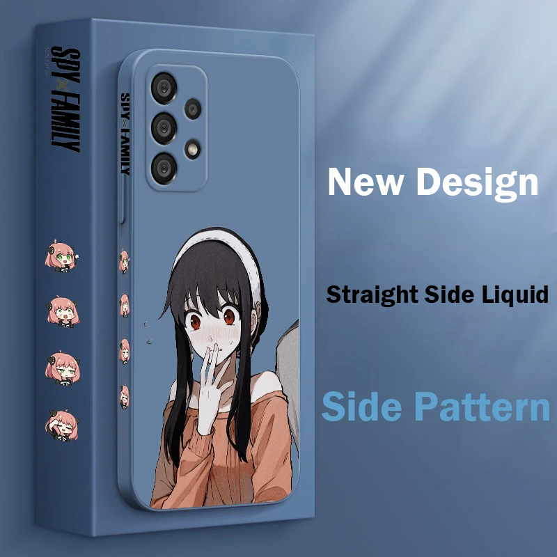 SPY X FAMILY Funda de teléfono para Samsung, A55, A53, A33, A52, A32, A71, A51, A21S, A35, A25, 5G, cuerda líquida izquierda - imagen 2