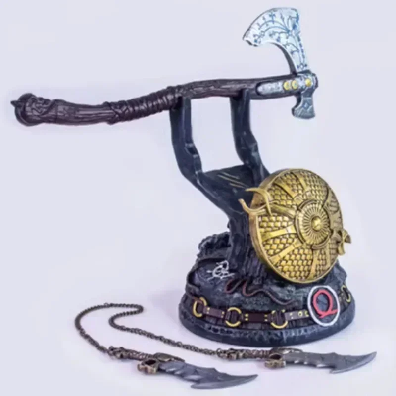 Soporte de almacenamiento para controlador PS5/PS4, soporte para mando God of War Kratos, hacha leviatiana, hoja caos, soporte para controlador de resina, regalos para niños