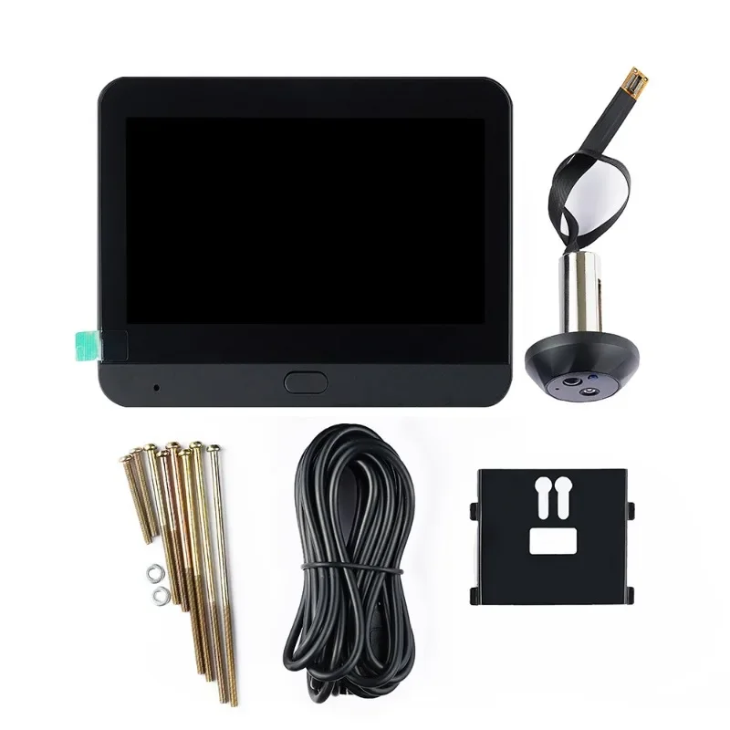 Visor de mirilla de puerta WiFi, pantalla IPS 4,3, timbre de puerta Digital inalámbrico, visión nocturna, detección de movimiento PIR para seguridad del hogar - imagen 4
