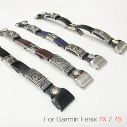 Correa de cuero Garmin Fenix 7X/7/6X/6 Pro/5X, pulsera Easyfit