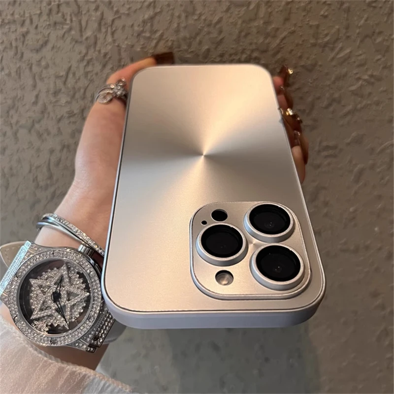 Funda mate con diseño de CD Aurora láser de lujo para iPhone 16, 15, 14, 13, 12, 11 Pro Max 16 Plus, parachoques suave, armadura a prueba de golpes, funda dura - imagen 3