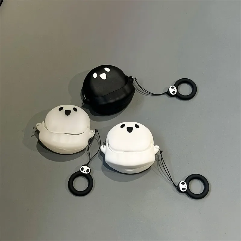 Anker Soundcore Liberty 4 NC funda para auriculares con anillo, dibujos animados bonitos, diseño creativo fantasma, silicona suave