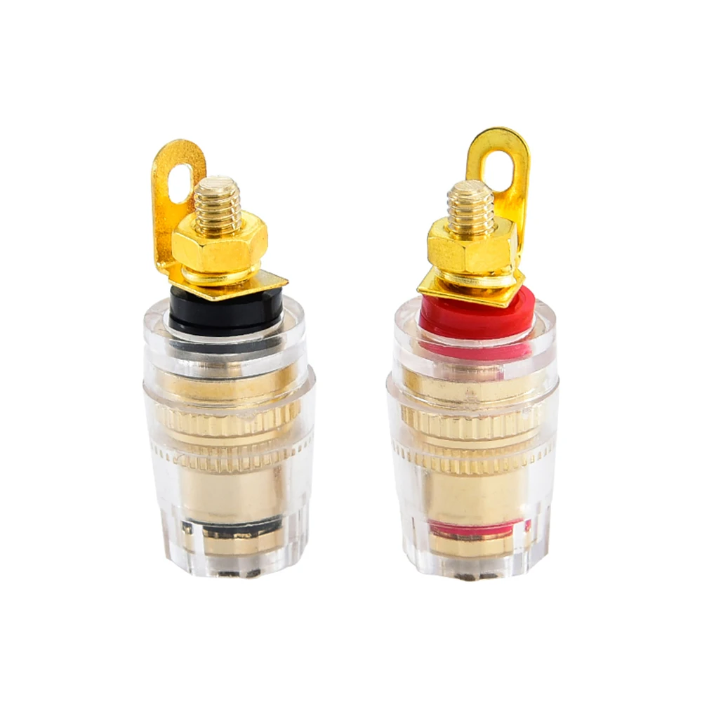 Conector de clavija de plátano, conector de Audio, poste de encuadernación de 4mm para amplificador, tablero de terminales de altavoz chapado en oro, 2 uds. - imagen 3