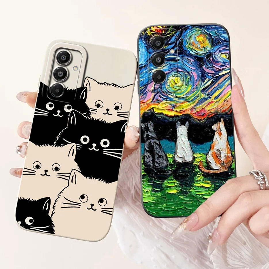 Para Samsung Galaxy A17 5G funda SM-A176B lindo gato dinosaurio cubierta de dibujos animados suave TPU funda de teléfono para Samsung A17 A 17 5G Fundas Coque - imagen 2