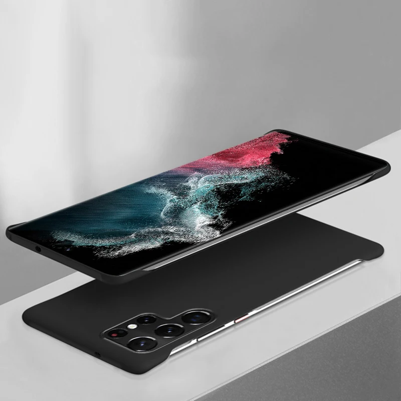 Para Samsung Galaxy S23 Ultra funda ultrafina sin marco piel mate sensación dura cubierta de PC para Samsung S23 S22 S21 FE Ultra Plus S20 - imagen 5