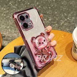 Fundas Motorla Edge 60 Purpurina con Soporte y Protección