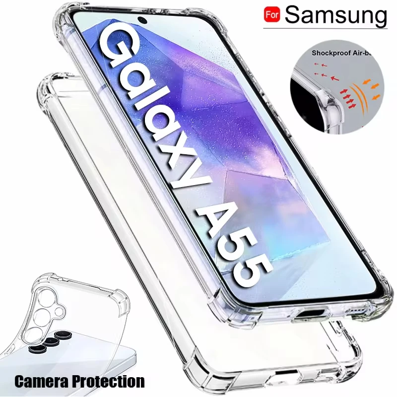 Funda a prueba de golpes para Samsung Galaxy A55 A54 5G A15 A35 A25 A34 A14 A24 A33 A53 A13 A32 A73 A52 A12 A16 A56 A36 A26 - imagen 2