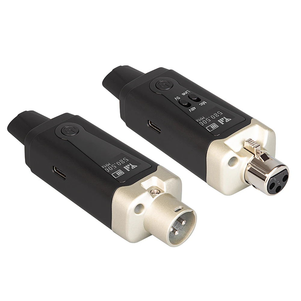 Sistema de micrófono inalámbrico Transmisor y receptor XLR inalámbrico UHF para micrófono dinámico, mezclador de audio, sistema PA - imagen 2