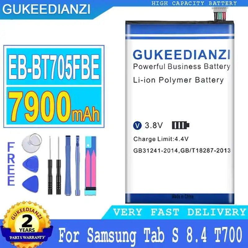 Para Samsung Galaxy Tab S 8,4 SM T700 T705 batería de tableta EB-BT705FBE de alta compatibilidad 7900Mah