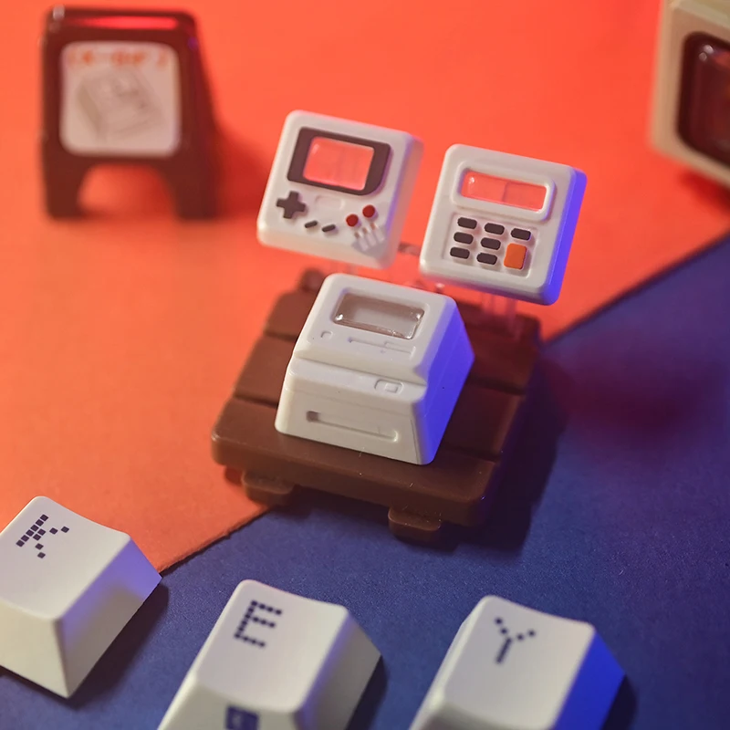 Bonitos teclas permeables a la luz, patrón de jugador de juegos Retro, eje transversal, tapa de teclado mecánico DIY para teclados de juegos de ordenador PC - imagen 5