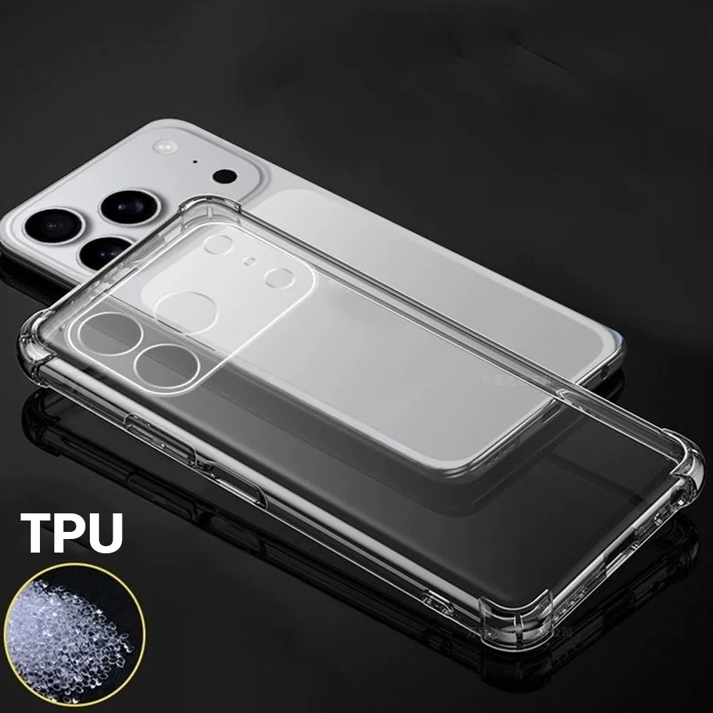Funda de teléfono transparente de 17PM para iPhone 17 Pro Max 17 Air Airbags a prueba de golpes Protector de parachoques anticaída carcasa trasera transparente - imagen 4
