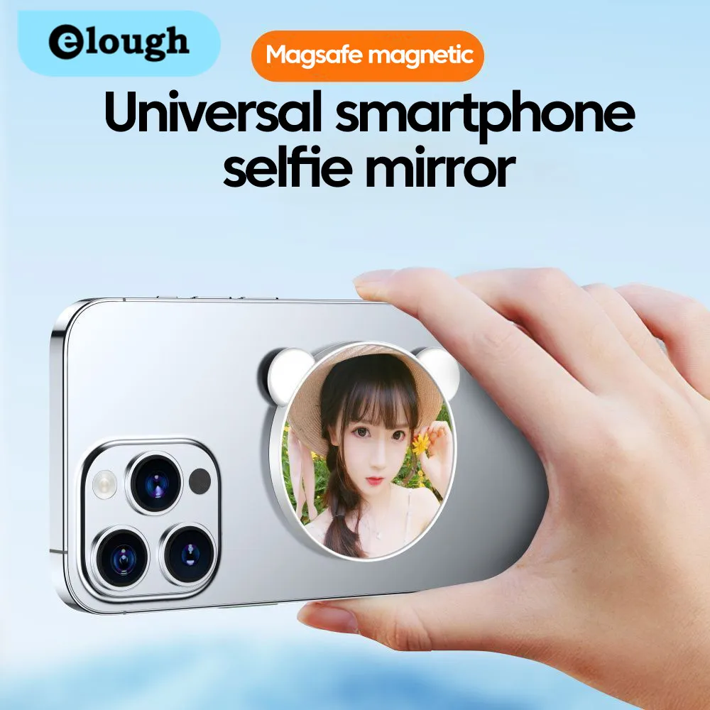 Espejo magnético para Selfie para cámara trasera, espejo convexo delgado para teléfono magsafe iPhone 15 14 13 Max Plus para Selfies Vlogging