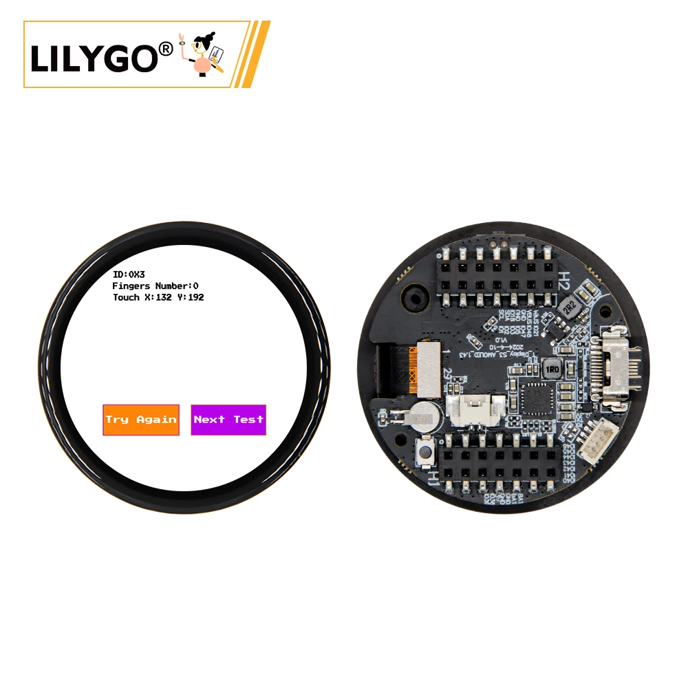 LILYGO® T-Display-S3 de desarrollo AMOLED para Arduino, módulo inalámbrico con WiFi, Bluetooth, Flash, 16MB, PSRAM, 8MB, 1,43 pulgadas, ESP32-S3