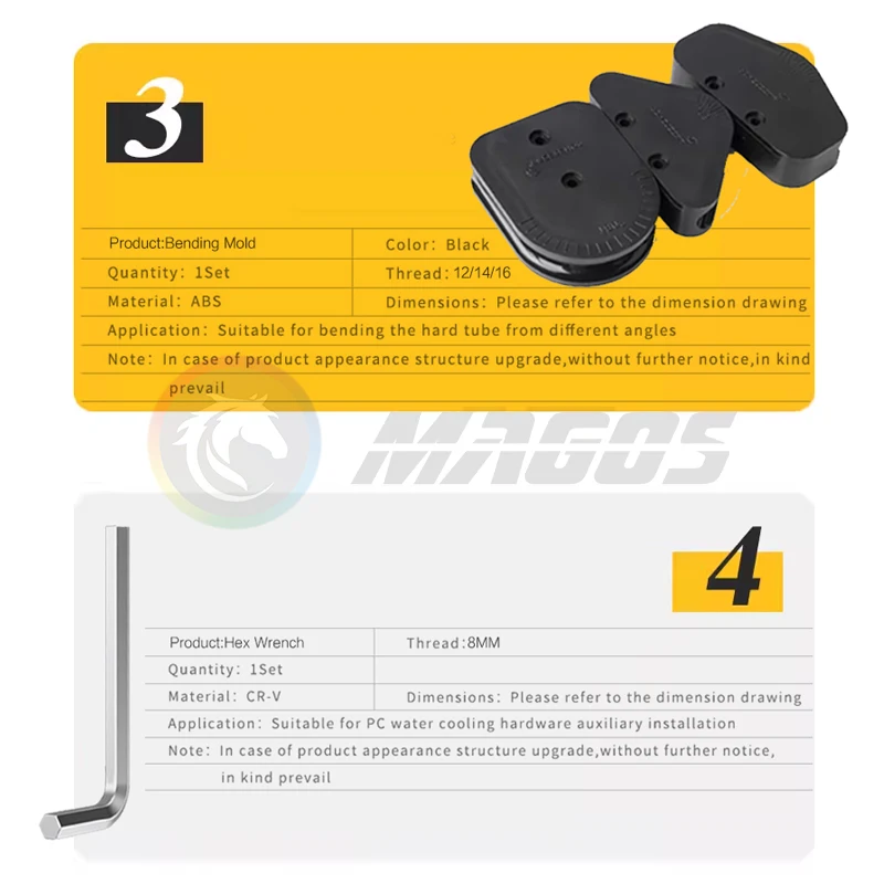 Kit de herramientas de corte de refrigeración por agua para ordenador, doblador para tubos duros acrílicos/PETG, diámetro exterior de 12mm, 14mm y 16mm opcional - imagen 5