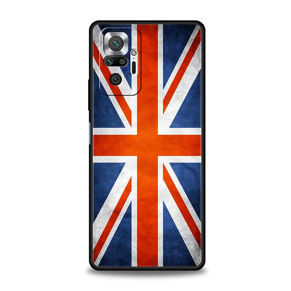 Funda de teléfono para Xiaomi Redmi Note 14 13 12 5G 11 10 Pro Plus 4G 9S 9 14C 13C 12C 10C 9C 9A funda suave de TPU bandera nacional RU FR UK - imagen 5