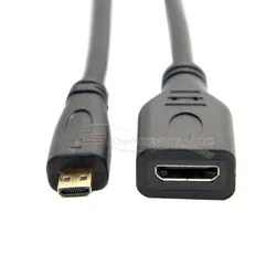 Cable Extensión Micro HDMI Tipo D a Mini HDMI - Macho Hembra HDMI 1.4
