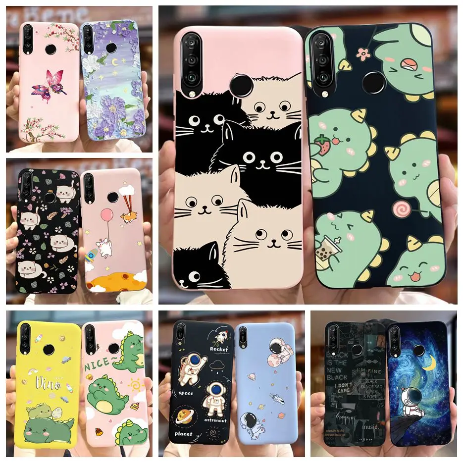 Para Huawei P30 Lite funda bonita de dibujos animados de dinosaurio funda de teléfono suave de TPU para Huawei P30 Pro P 30 Lite P30Lite Shell Fundas Coque