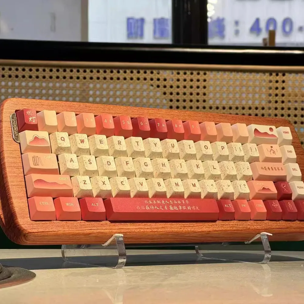 Kit de teclado de madera de nogal NULL68, Kit de teclado mecánico personalizado inalámbrico de tres modos, accesorios de juego de oficina de 68 teclas, soporte a través de - imagen 3