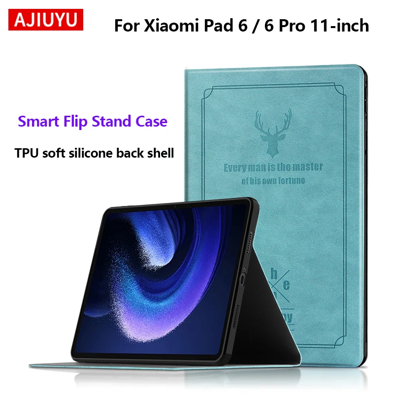 Funda para Xiaomi Pad 6 Pro, funda de 11 pulgadas de cuero PU con soporte trasero suave, carcasa para tableta Mi Pad 6 MiPad 6 Pro 11 "2023