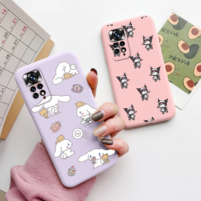 Funda de silicona suave para teléfono Redmi Note 11 11S 4G Note11 Pro 11 Pro Plus 5G Kuromi Melody, carcasa trasera con dibujos animados Sanrio - imagen 3