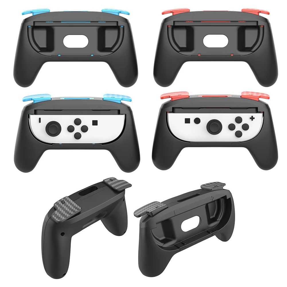 Paquete de 2 empuñaduras de mano para Joycon, soporte cómodo, agarre izquierdo + derecho, soporte para controladores, mango de juego, empuñadura para Switch 2, accesorios - imagen 2