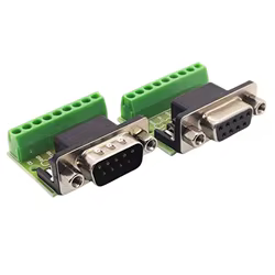 Conectores sin soldadura de 9 pines DB9 RS232 Serial a Terminal hembra macho adaptador conector placa de ruptura