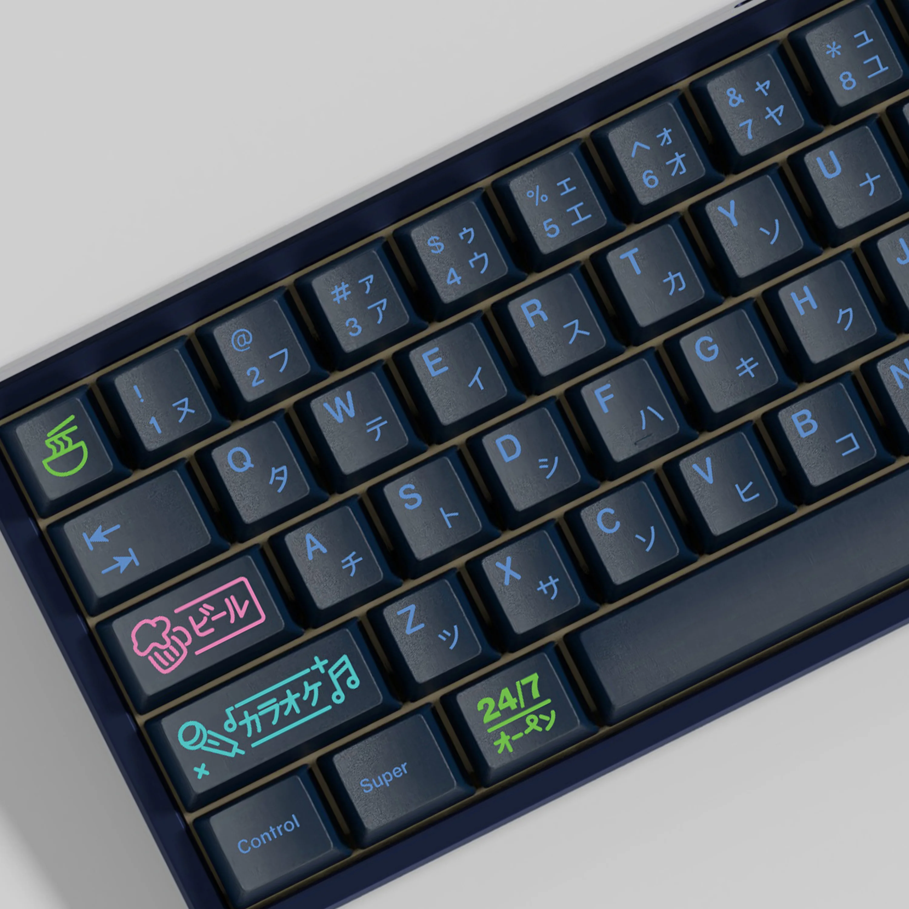 Teclas de vida nocturna PBT GMK, teclas de perfil de cereza, sublimación de tinte, teclas clonadas GMK para teclado MX F75 F99 RK84 GMK67 GMK87 108 - imagen 4
