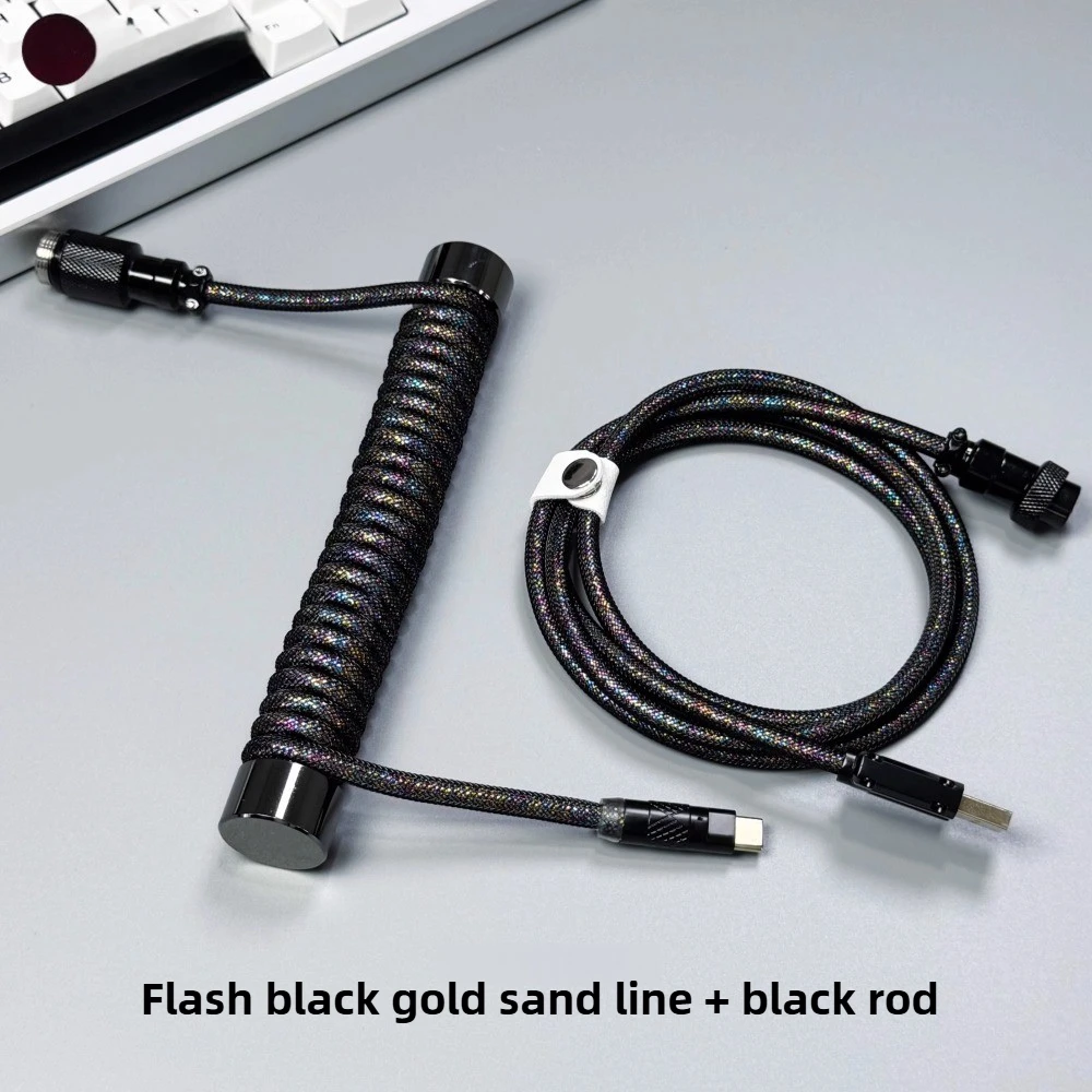 Cable de aviador de 59 pulgadas/1,5 M, USB A a TYPE-C, compatible con tasa de retorno de 8K, USB-A tipo C para interruptor magnético, Teclado mecánico, Kit DIY - imagen 2