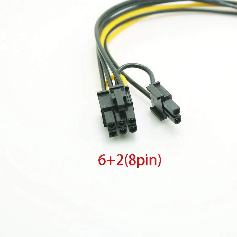 SATA 15PIN a 8Pin 6 + 2 conectar Cable divisor tarjeta gráfica línea de alimentación tarjeta de vídeo convertir Cable adaptador GPU 6PIN + 2PIN Cable extensible - imagen 3