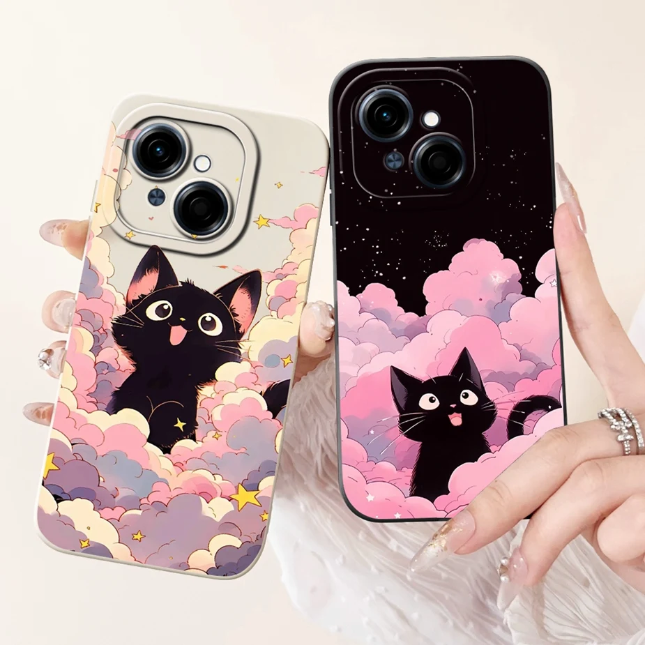 Para Tecno Spark Go 1 1S funda Pop9 4G KL4h lindo gato patrón de rejilla funda de silicona suave para Tecno Spark Go 1S SparkGo1 S Fundas - imagen 3