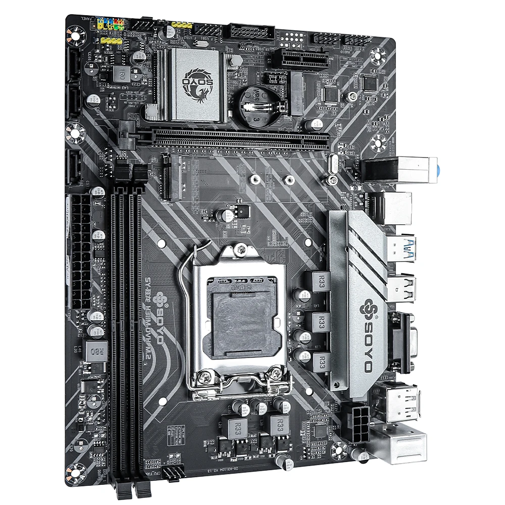 Placa base de juego SOYO H311 LGA1151 compatible con CPU Intel 6/7/8/9 generación DDR4 2133/2400/2666MHz 32GB M.2 SATA3.0 USB3.0 de escritorio - imagen 3