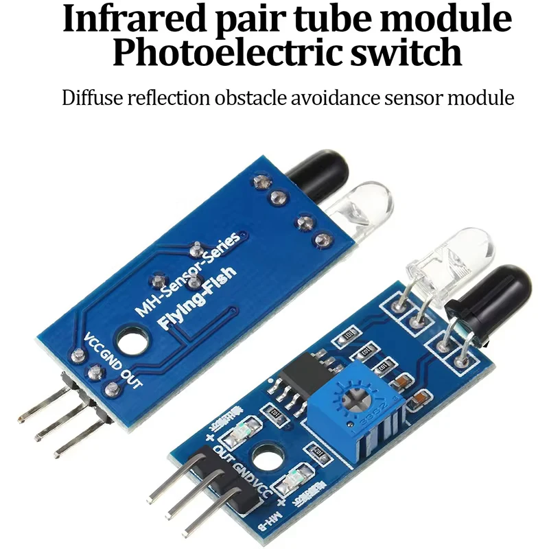 Módulo de evitación de obstáculos IR de reflexión, sensor infrarrojo para robot de coche inteligente Aduino, 5/10 Uds. - imagen 4